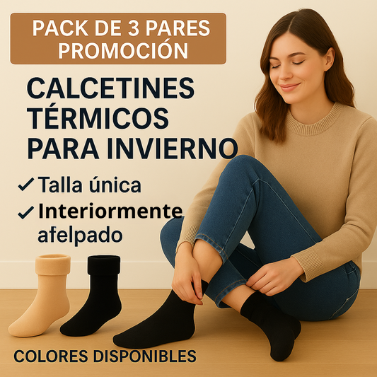 Pack 3 Calcetines Térmico Suave Invierno